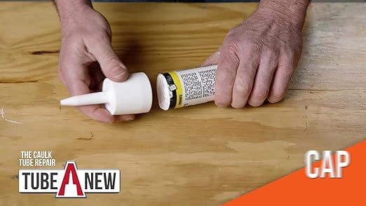 The Solution for Dried or Caulk Tubes (Pack of 5) with 50 Caulk Cap, Red Caulk Saving Cap, Caulk Cap Saver for Sealing & Preserving Open Caulking Tube Combo Pack