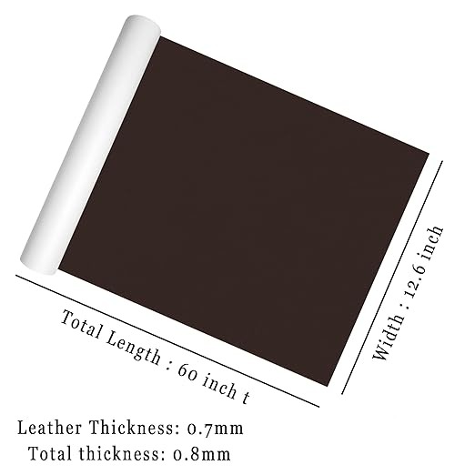 Leather Repair Patch Kit for Furniture 12.6 x 60 inch Dark Brown Leather Repair Tape,Self-Adhesive Patch for Couches,Sofa,Car Seat,Vinyl Chairs,Fabric Fix Etc.