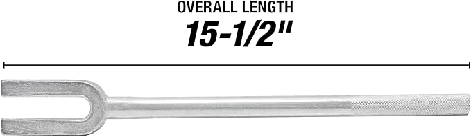 OEMTOOLS 25201 Pickle Fork Tie Rod Removal Tool, 21/32" (16.7 mm) Opening Ball Joint Removal Tool, Drop-Forged Steel, 15-1/2 Inch Length, Long Knurled Handle