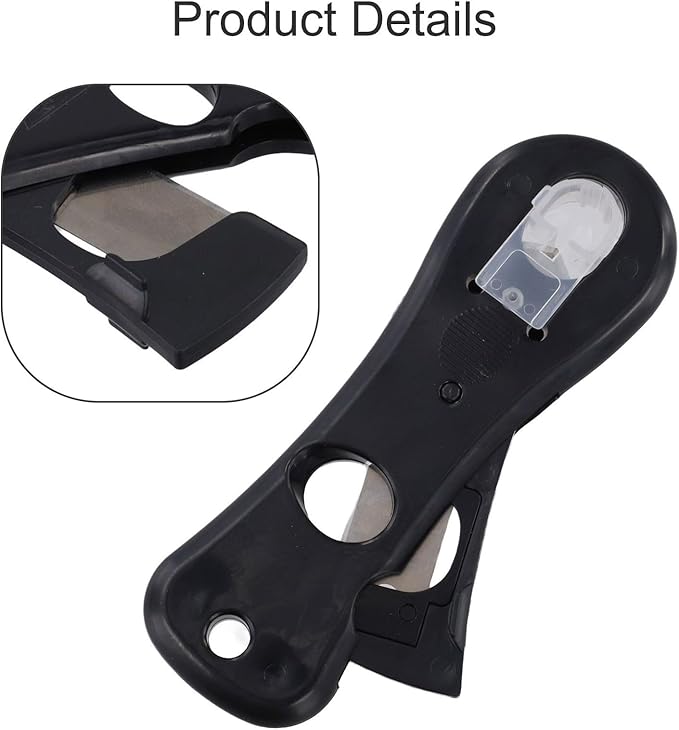 Cut Caulking Tool with 45-Degree Angle Cutter for Sealant Nozzle, Silicone Cartridge Opener and Caulk Cap Remover, Built-in Protective Cover, Black