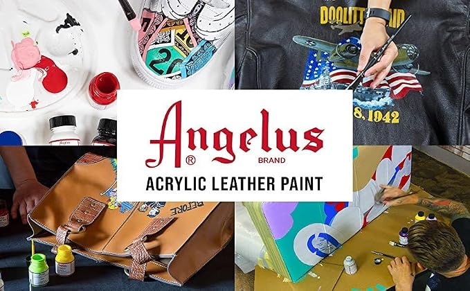Angelus Neon Leather Paint, 1 oz., Lava Orange