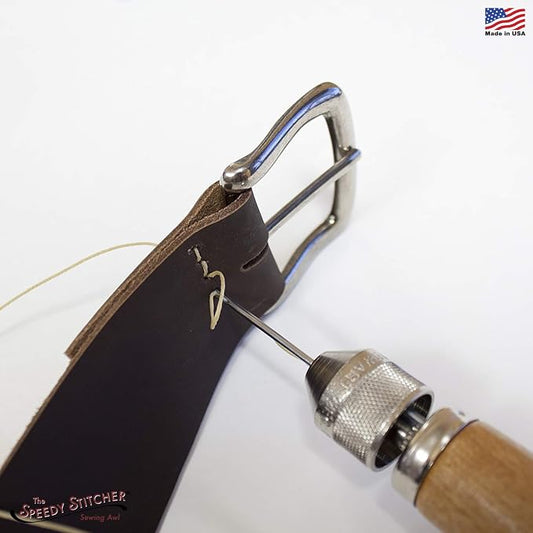 Speedy Stitcher Sewing Awl Kit with 180-yard Tube of Thread, Natural