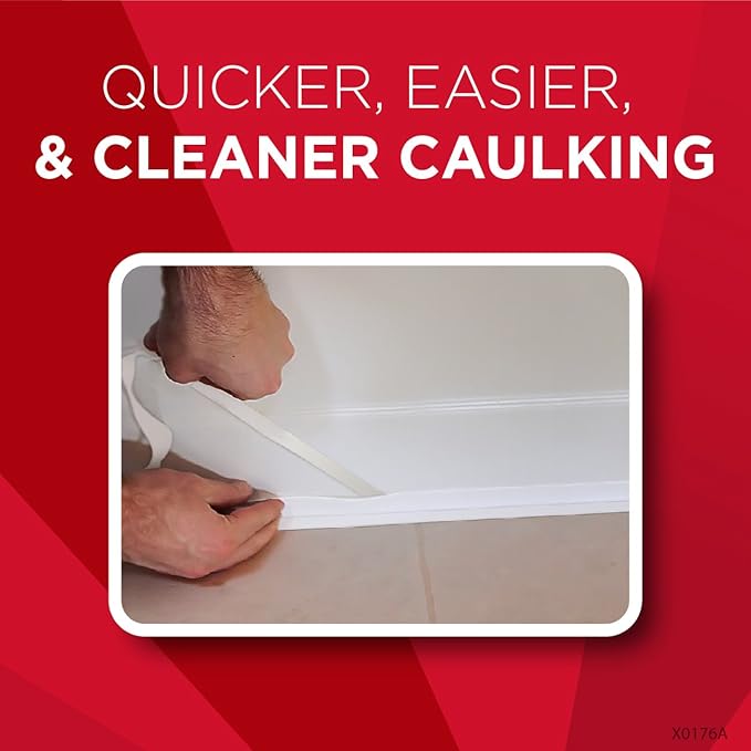 Magic Tub & Wall Peel and Caulk Strip - Create a Tight Seal Between The Bathtub and Wall to Keep Moisture Out - 1-5/8 Inch by 11 Feet - White (Pack of 6)
