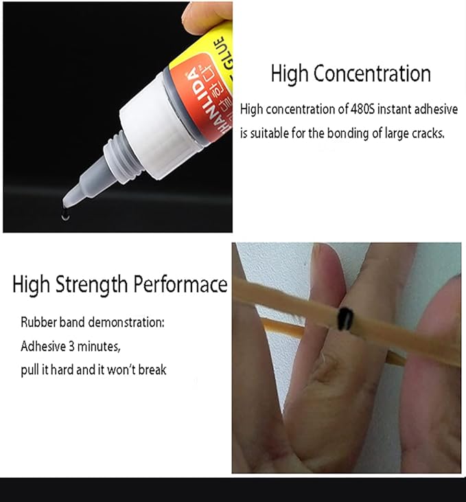 Black Tire Repair Glue Rubber Strong Adhesive Bonding for Sidewall Gash Dent Instant Super Glue for Off-Road Car Motorcycle Truck Tractor, 20g 0.7oz