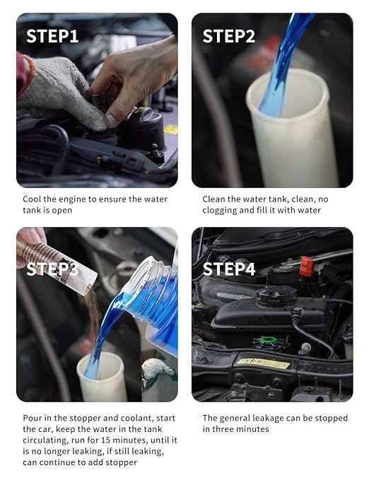 Visbella Radiator Stop Leak Sealer Conditioner Radiator Repair Kit Car Heater Core, Freeze Plugs, Cooling System & Radiator Repair (Tube, pcs, 24)
