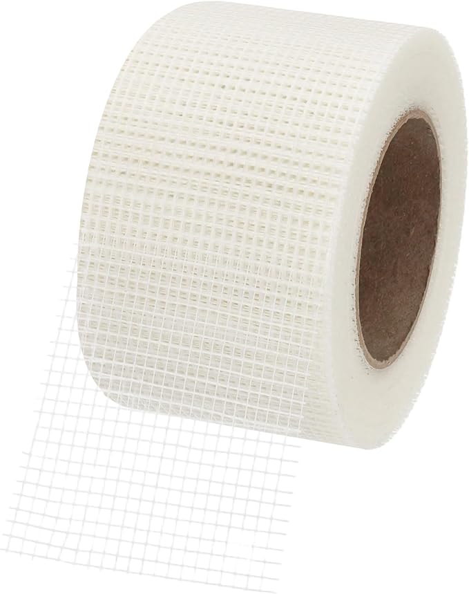 PATIKIL Drywall Repair Mesh Tape, 3 inch x 164 ft Fiberglass Repair Patch Self-Adhesive Dry Wall Joint Tape 8 Mesh Wall Hole Crack and Seam Patch, White