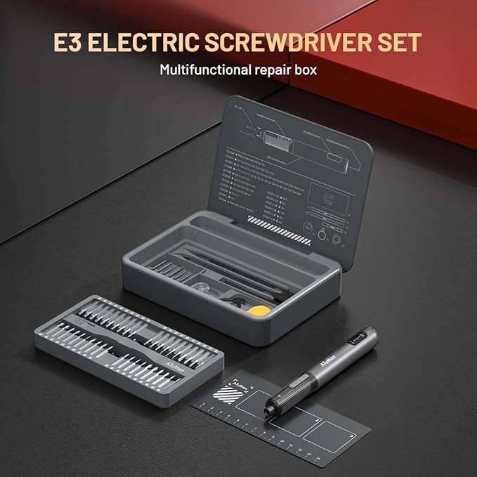 ATuMan 95 in 1 Precision Electric Screwdriver Set with 86 Magnetic Bits, 0.4N.m Torque, Visual Screen, 3-Gear Control & Magnetic Mat, Repair Tool Kit for iPhone, Laptop, Watch, Glasses