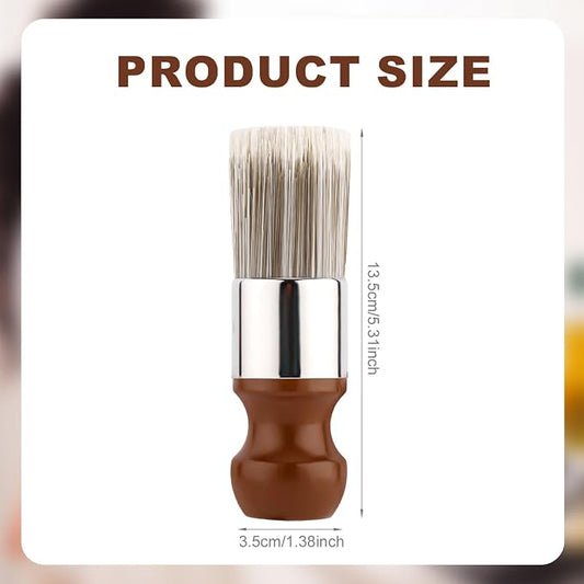 1pcs Salve Brush for Leather Furniture, Soft Nylon Bristles Wood Repair Clean Brush Gentle Polish & Wax Applicator for Leather Care