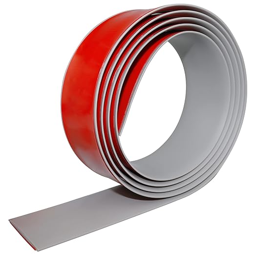 Floor Transition Strip Self Adhesive Floor Cover Strips Laminate 1.57" Wide Vinyl Flat Divider Transitions (4cm, 10Ft, Gray)