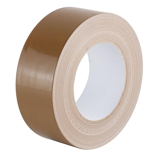GTSE Brown Duct Tape, 2 Inches x 55 Yards (164 ft), Heavy Duty, Waterproof Repair Tape for Indoor or Outdoor Use, 48 Rolls