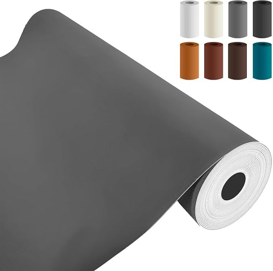 AOOTOOLINK Leather Repair Patch 35X79 Inch Self Adhesive Leather Repair, Large Leather Repair Tape for Couches, Furniture, Car Seats, Cabinets, Sofa, Handbags (Grey, 35X79 Inch)