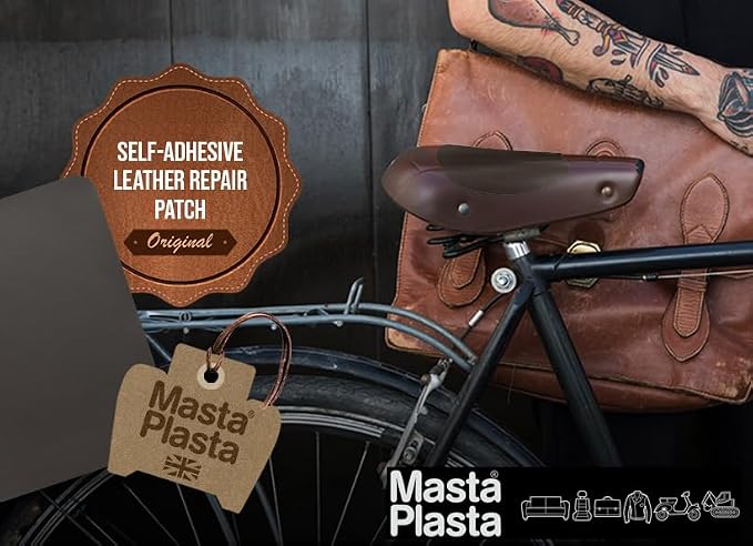 MASTAPLASTA Original Leather Repair Tape - Light Gray 60" x 4" (150 x 10 cm). Upholstery-Quality. Quick and Easy Leather Repair Patch Self Adhesive for Couch, Leather Patches for Car Seats
