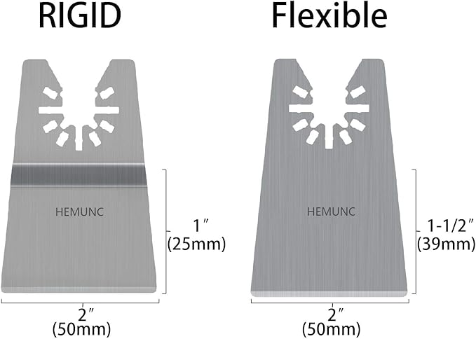 Oscillating Tool Scraper Blades Set, Include Oscillating Rigid Scraper Blade 10pcs, Flexible Multitool Scraper Blades 2pcs, Universal Fit Oscillating Multitool Scraper Blades for carpet tile adhesives