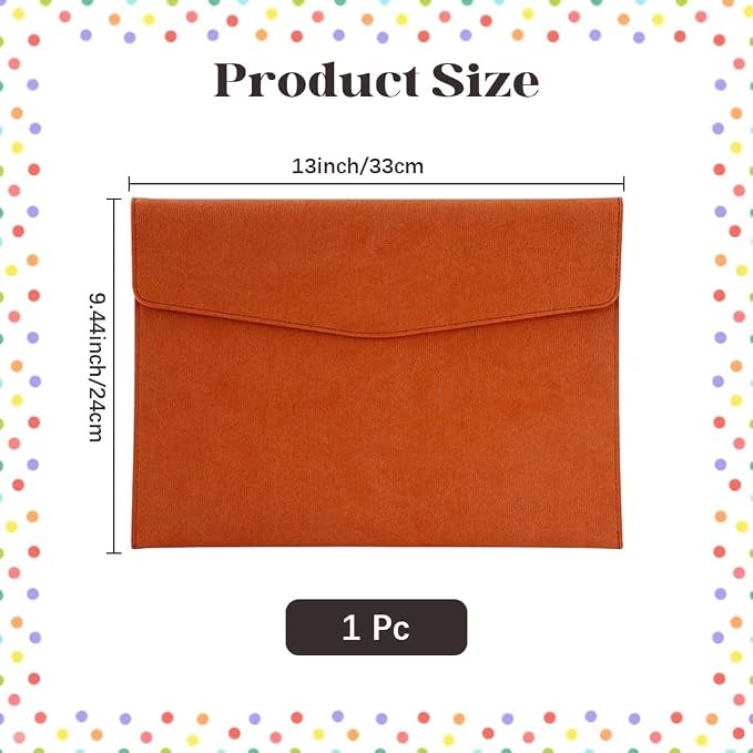 PU Leather A4 Document File Holder Folder Brown for Letter Size Waterproof Portfolio Filing Envelope Oragnizer Pocket Storage Case with Snap Closure for Receipt Contract Stationery Tablet
