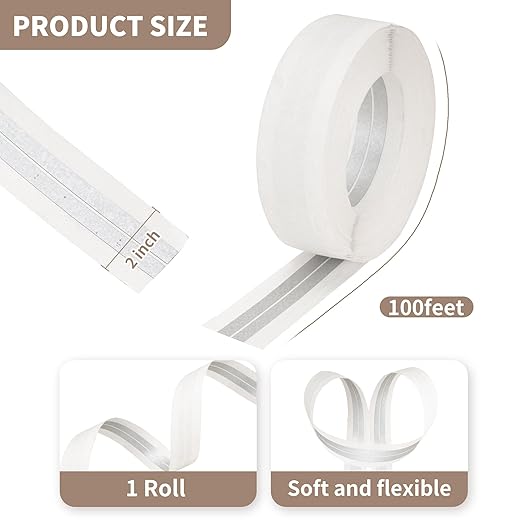 100 Feet by 2 Inch Reinforced Corner Drywall Tape - Inside & Outside Corner Tape for Wall Crack Repair