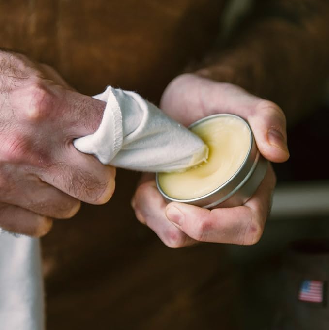 Otter Wax Boot Wax | 2 oz | Heavy-Duty Leather Waterproofing Wax & Protective Leather Sealant for Leather Boots, Hats, & Rain Gear | All-Natural & PFAS-Free Beeswax Protectant | Made in Portland USA