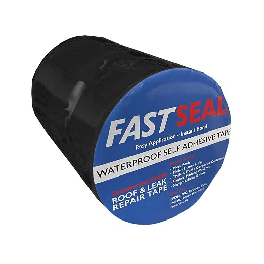 RV Roof Tape, 12" x 50' Black - UV-Resistant RV Sealant for Camper Roof Repair, Stops Leaks - Eternabond Equivalent