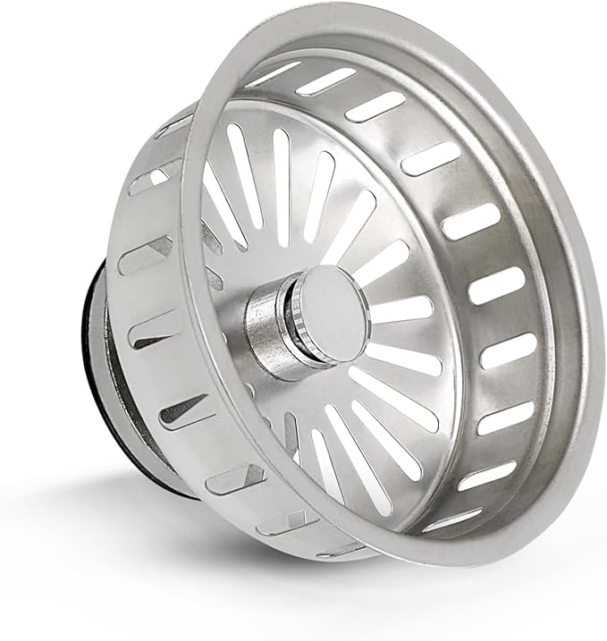 Highcraft 97353 Kitchen Sink Basket Strainer Replacement for Kohler Style Drains Stainless Steel Stopper (Can Vary in 2 Styles), 3.5" (Pack of 1)