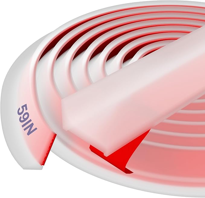 Shower Threshold Water Dam Barrier - Versatile, Silicone Shower Water Guard Stopper Seal Strip for Bathroom Floor, Bathtub Rim, Kitchen Countertop (Transparent, 59 In/ 1.5M)