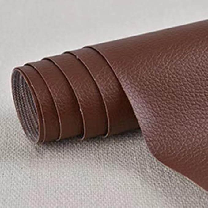 Self Adhesive Leather Repair Patch,Leather Repair Patch Tape Kit,Vinyl Repair Patches Waterproof for Couches,Furniture,Kitchen Cabinets,Car Seats (Light Brown,19.69"×53.94")