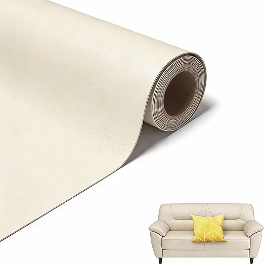Leather Repair Patch, Leather Repair Tape, Repair Patch Self Adhesive Waterproof, Vinyl Repair Tape, for Couches, Car Seats, Chairs, Furniture (Beige, 24 x 54 Inch)