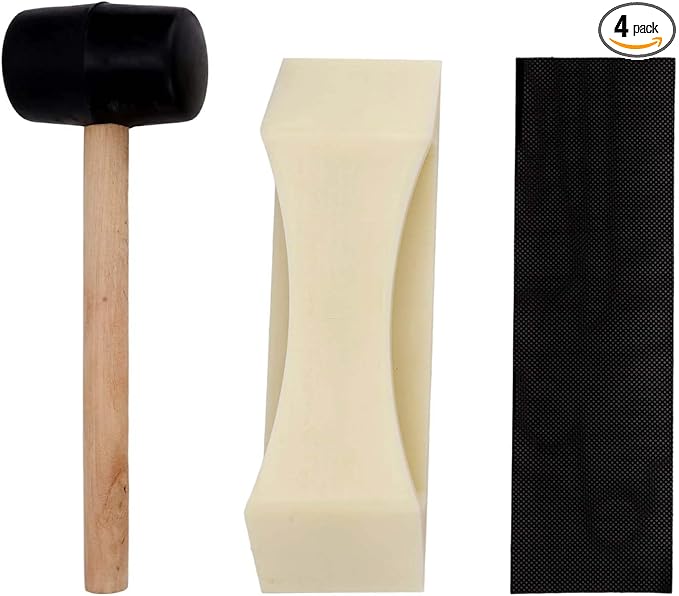 3 Pcs Floor Gap Fixer Tool Kit, LVP Installation Kit Trapezoidal Knock Block Hammer & Adhesive Backing for All Wood Surfaces Laminate Vinyl and Hardwood Flooring Tool Repair
