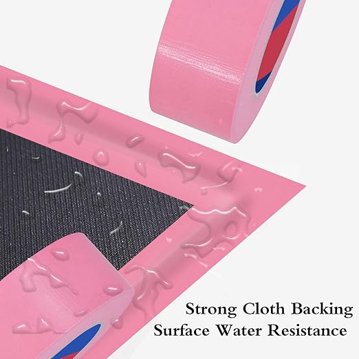 Pink Heavy Duty Duct Tape, 2 Inch x 55 Yards, Industrial Grade Waterproof & UV Resistant, Strong Adhesive for Indoor Outdoor Repairs, Crafts, Home Improvement, Moving Packing and DIY Projects