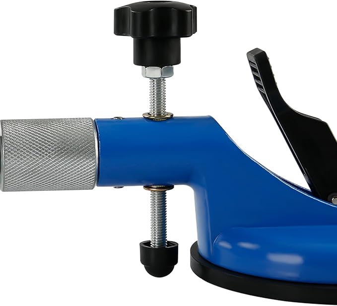 LOZLIN Suction Leveling System with Corner Alignment, Vacuum Lifter & Tile Tensioner for Granite Marble Quartz Countertop Slab Glass Installation, Gap-Free Seam Fixing Tool Blue