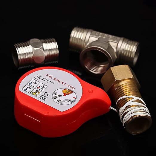 Pipe Repair Tape - Thread Sealing Cord, Pipe Sealing Thread Cord for Fixing, High-Heat Sealant, Water Leak Ribbon with Long-Lasting Finish, Plumbing Repair Unit for Waterproofing and Patching