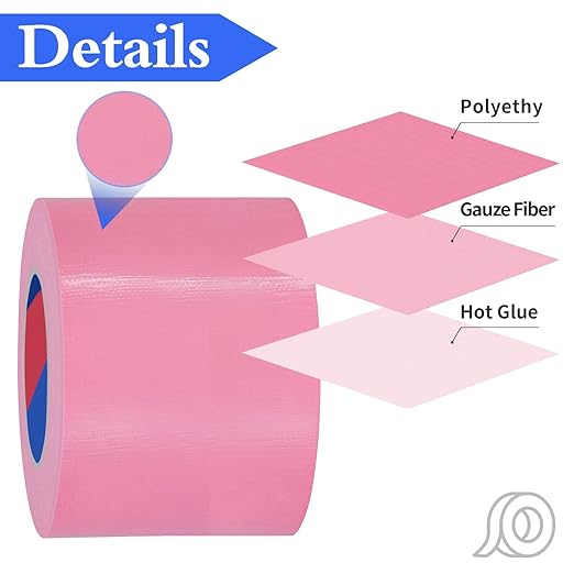 Pink Heavy Duty Duct Tape, 4 Inch x 55 Yards, Industrial Grade Waterproof & UV Resistant, Strong Adhesive for Indoor Outdoor Repairs, Crafts, Home Improvement, Moving Packing and DIY Projects