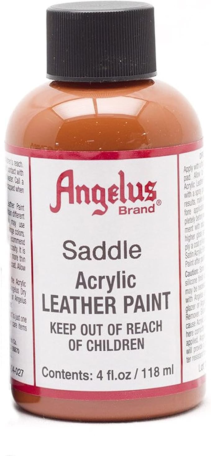 Angelus Acrylic Leather Paint, 4 Fl Oz (Pack of 1), Saddle