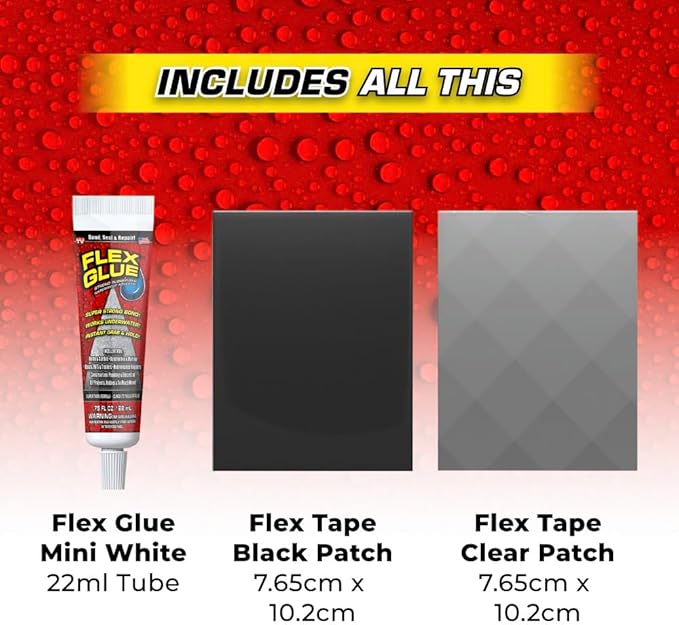 Flex Seal Auto/RV Repair Kit, Super Strong, Waterproof, Rubberized, UV Resistant, Car, Truck, Motorcycle, Seal and Patch, Bond and Repair, Quick Fix for Rips and Tears