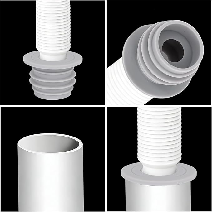 3pcs Washing Machine Drain Hose Seal, Silicone Washer Pipe Cover Plug Hose Adapter Sewer Drain Seal for Kitchen Sink Floor Pipe Bathroom Drainage Laundry Room