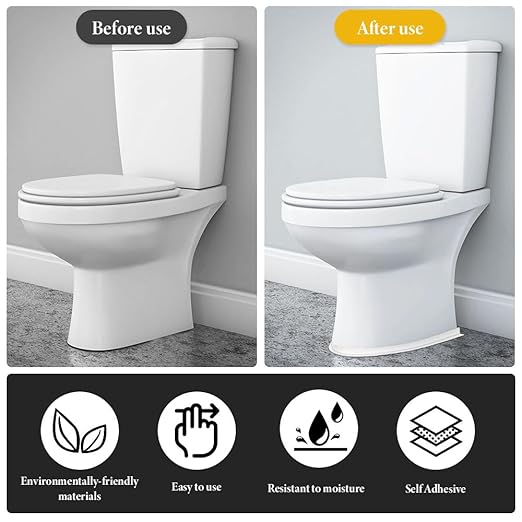 Caulk Tape - 2 Rolls (1.5" x 10.5Ft) Self-Adhesive Waterproof Sealant Tape - Peel & Stick Gap Cover for Toilet, Bathtub, Sink, Shower, Countertop - Includes Sealing Tool (Clear)