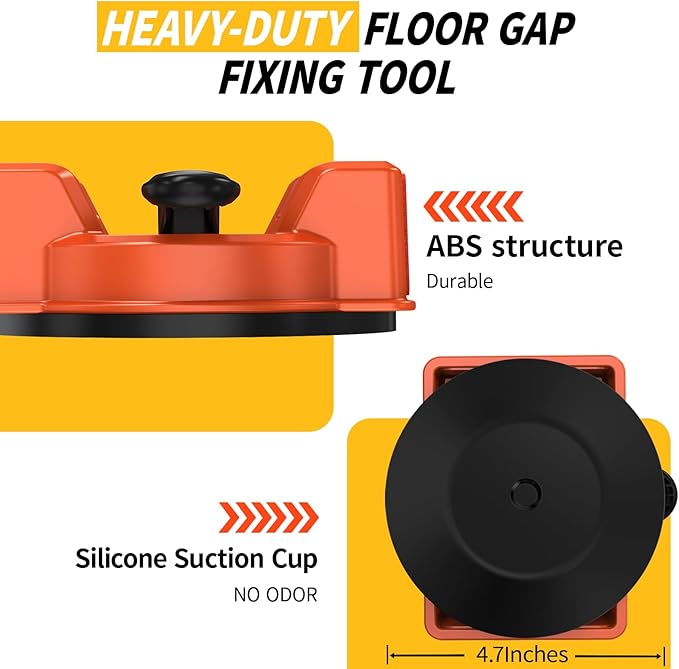 Floor Gap Fixer Tool, Large 4.7IN Laminate Flooring Tools, 3 PCS Sticky Pads for Laminate, Wood, Over 110 Pounds Load Capacity, Vinyl Floor Gap Repair Tool - Durable, Compact, Model 2D