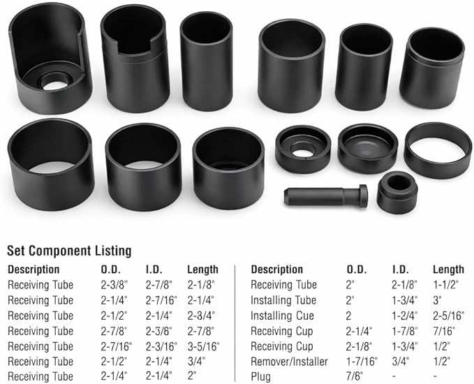 Powerbuilt 14 Piece Master Ball Joint Adapter Set, Fits for 2WD and 4WD Cars Trucks and SUV Ball Joint Tool, Compatible for Ball Joint Replacement and Repair - 940581