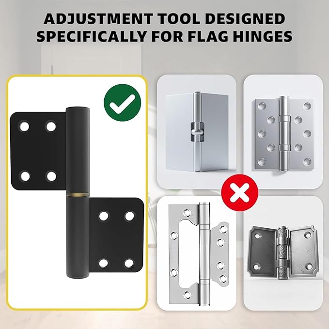 2 Pack Hinges Gap Adjusting Wrench, Door Hinge Repair Tool, Door Hinge Repair Spanner,14-18 mm and 23-25mm Door Hinge Adjustment Tool ，Hand Tools Adjustable Wrench Tools