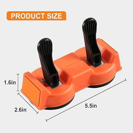 Double-Sided Heavy Duty Floor Gap Fixer Tool, Laminate Flooring Tools with Enhanced Suction Cup & 5 PCS Sticky Pads for Wood Floor, Laminate, Vinyl Plank, Hardwood