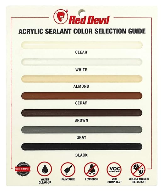 Red Devil 0846 Window & Door Silicone Acrylic Caulk, White, 100% Waterproof, Paintable, 10.1 oz, Pack of 1, Made in USA