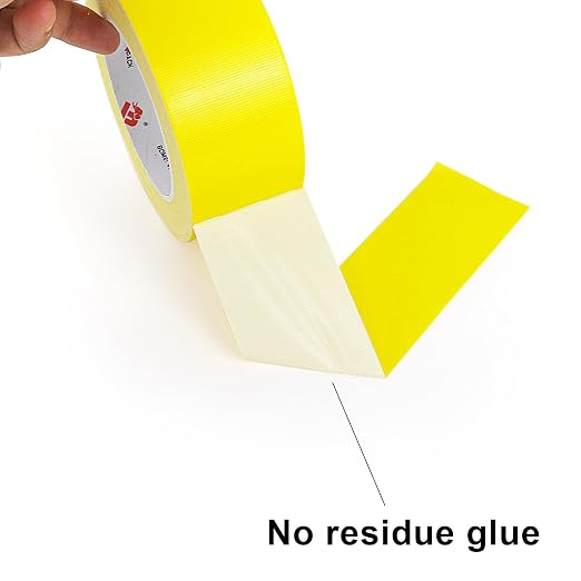 Yellow Duct Tape Heavy Dudy,9 Mil Thickness,2 Inches x 30 Yards,Strong Industrial Strength,Flexible,No Residue,Waterproof and Tear by Hand,Multi-Use for Indoor & Outdoor Repairs 3 Pack