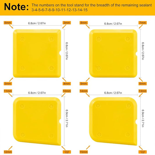 Goopreen 4 Pieces Silicone Caulking Tool Kit Sealant Caulk Finishing Tool for Washroom Kitchen Bathroom Caulk Sealant Sealing