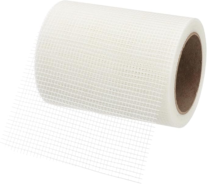 PATIKIL Drywall Repair Mesh Tape, 6 inch x 82 ft Fiberglass Repair Patch Self-Adhesive Dry Wall Joint Tape 8 Mesh Wall Hole Crack and Seam Patch, White