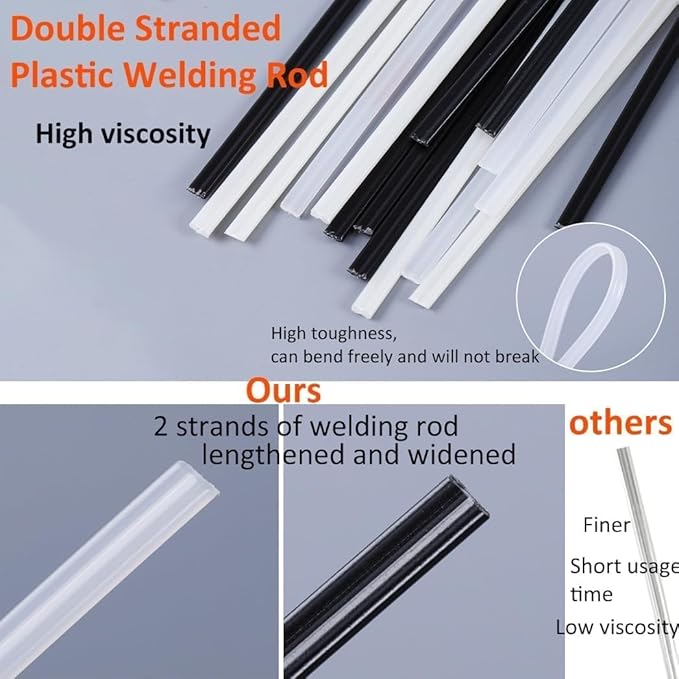 150W Upgraded Plastic Welder Kit,1000PCS Hot Stapler Welding Machine Car Bumper Repair Kit,2 in 1 Plastic Welder Soldering Gun with Weld Rods,6 Types Staples for Bumper/Kayak/Product Repairs
