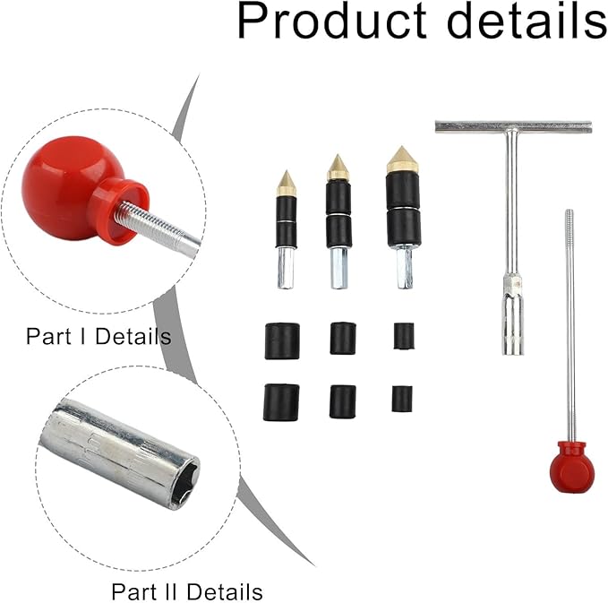 FABsULETTA Stainless Steel Hot Melt Water Stop Pin Kit, PPR Pipe Repair Tool Set with RuBsBser Rings for Concrete SlaBs and Through Wall Leaks(B)