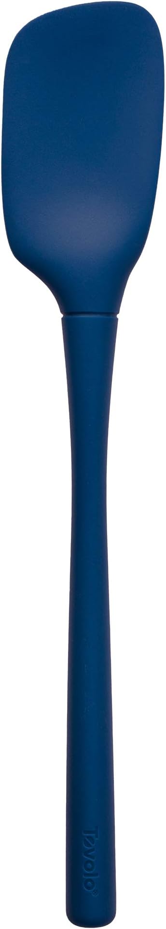 Tovolo Spoon Spatula Spoonula All Silicone Ergonomic Handle Grip Deep Indigo, Silicone Scoopula Kitchen Utensil Non Scratch Easy Clean Dishwasher Safe Heat Resistant Flex Core Scoop Spatula