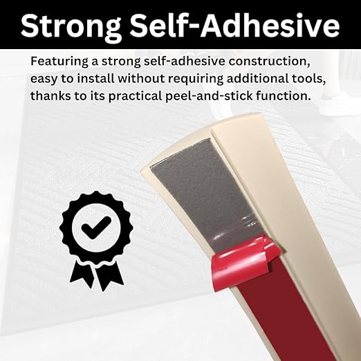 Maxiroc Floor Transition Strip Self Adhesive Carpet Wood Tile Vinyl Flooring Laminate Transition Cover Edge Trim Gap Doorway Threshold for Uneven Floors Heights Within 5 mm (120 inches, Beige Cream)