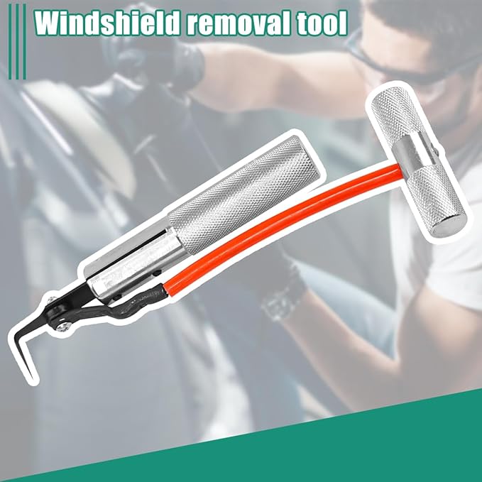 Car Windshield Removal Tool, Vehicle Windscreen Glass Scraper Knife, Automotive Window Repair Cutter Remover Blade Replacement Accessories, Universal for SUV, Sedan, Truck