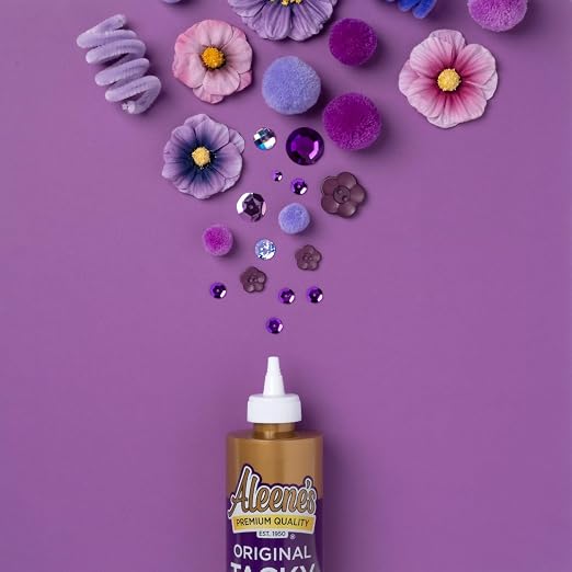 Aleene's All Purpose Tacky Glue, 8-Ounce, Clear (15599) | All-Purpose Craft Adhesive, Strong Clear-Drying Glue for Wood, Paper, Ceramic, Foam & DIY Projects