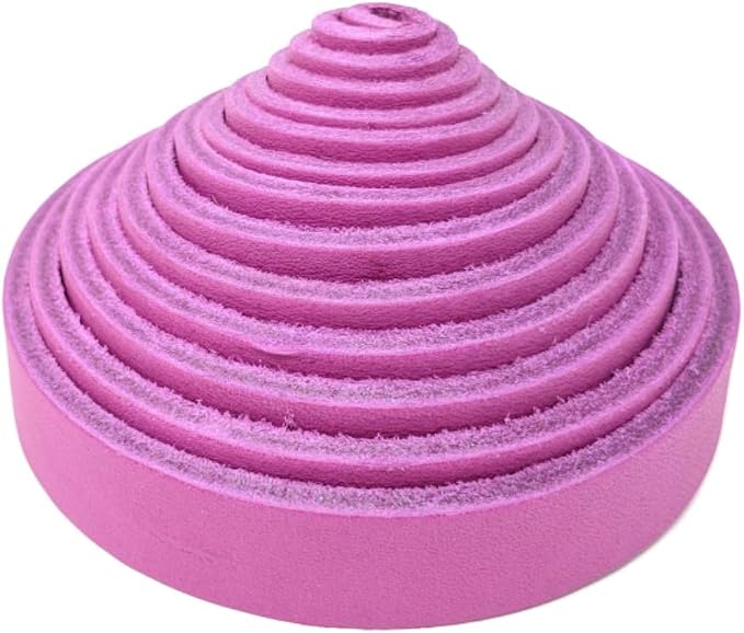 Leather Strap for Crafts & Jewelry | 72 Long × 5/8" Wide × 1/8" Thick (7-8oz) | Genuine Leather Strips for Crafts, Projects or Repairs - Magenta | 4-Pack