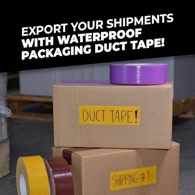WOD DTC10 Advanced Strength Industrial Grade Purple Duct Tape, 1 inch x 60 ft. Waterproof, UV Resistant For Crafts & Home Improvement